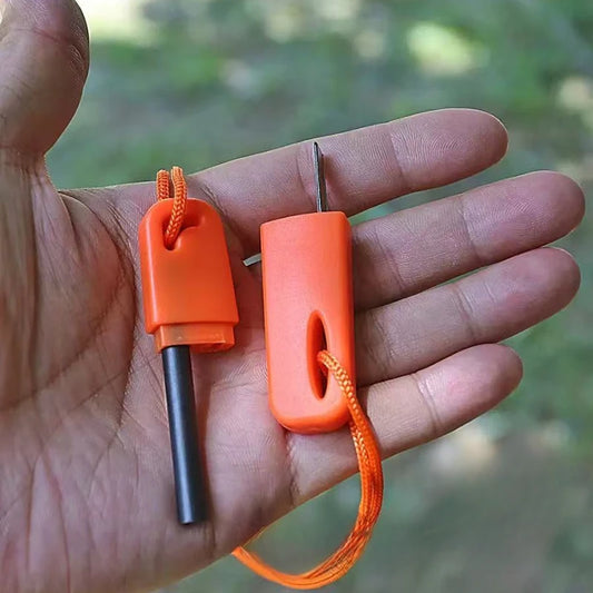 Briquet d'urgence de survie en plein air avec grattoir dentelé Clé USB Barre de magnésium Kit de démarrage de feu Accessoires pour cigarettes