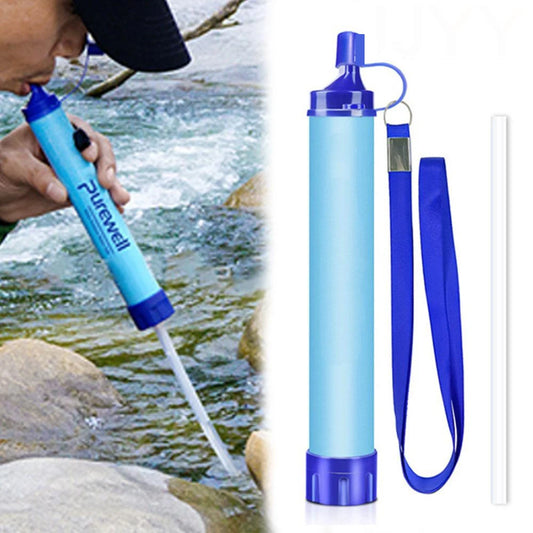 Paille filtrante d'eau mini extérieure Camping Purification Purificateur d'eau portable pour randonnée pour survie ou fournitures d'urgence