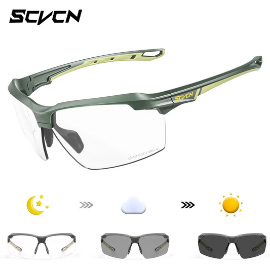Lunettes tactiques SCVCN photochromiques polarisées - Protection anti-éclats pour airsoft, tir, chasse, vélo - Homme